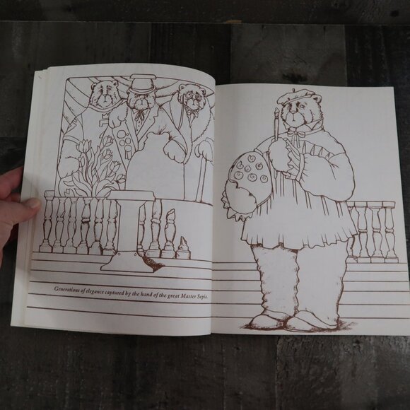 1984 Coloring Book The Last Elegant Bear by Dennis Kyle Vintage Uncolored - Picture 5 of 6